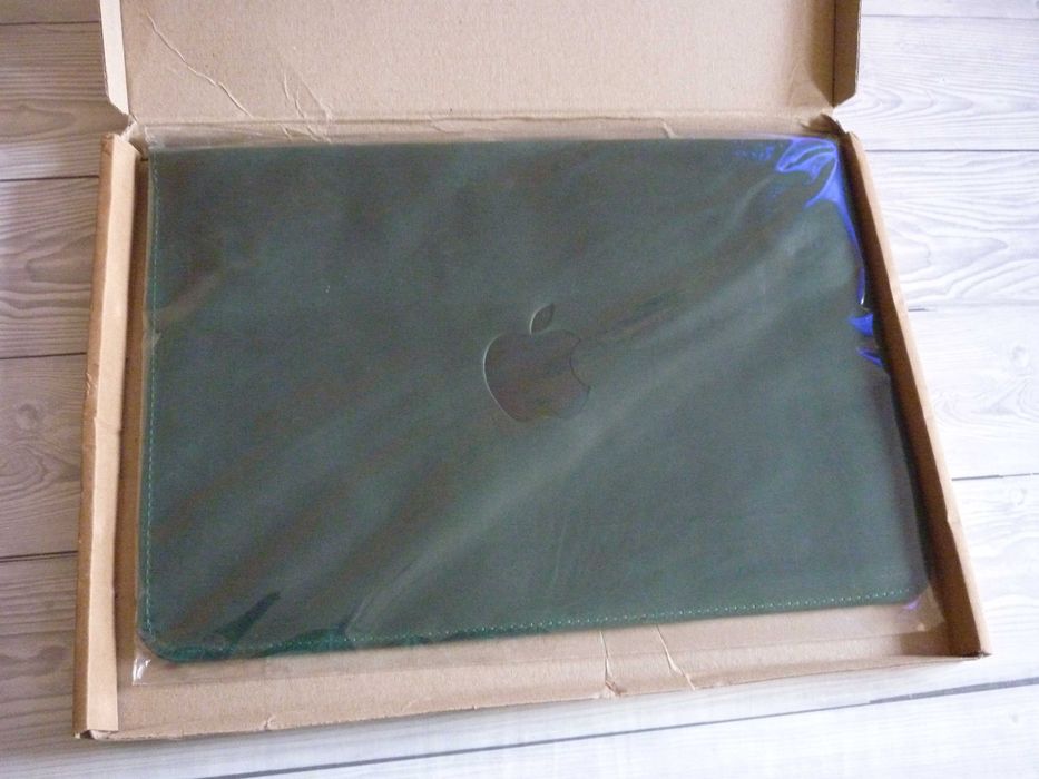 Шкіряний Чохол-Конверт на Магнітах для MACBOOK 13 ЗЕЛЕНИЙ CRAZY HORSE