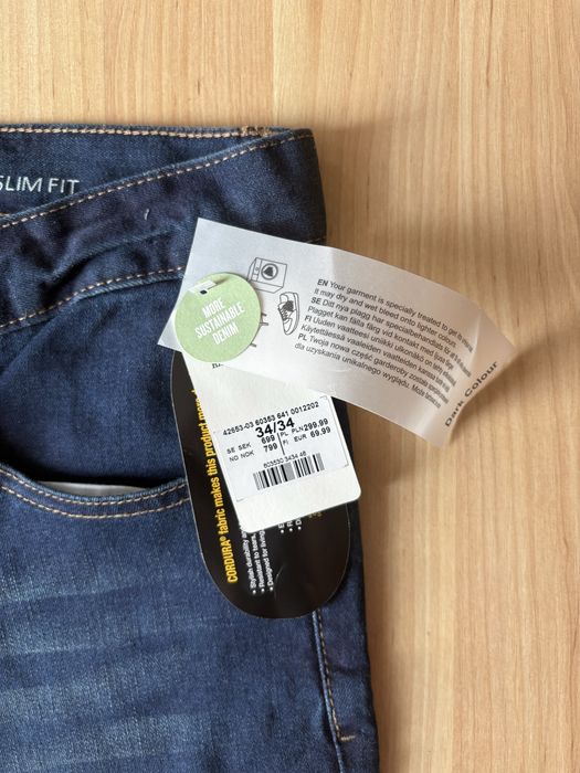 Nowe jeansy spodnie Hampton Republic 34/34 slim fit nowe