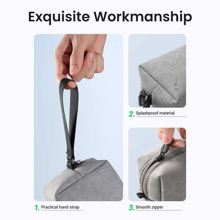 Сумка органайзер для проводов кабелей зарядок несессер для электроники