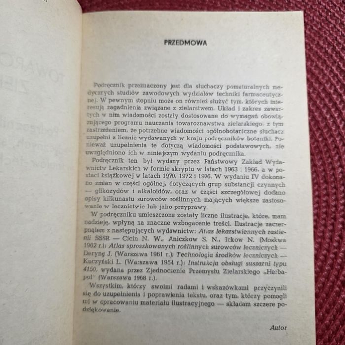 Książka Towaroznastwo Zielarskie