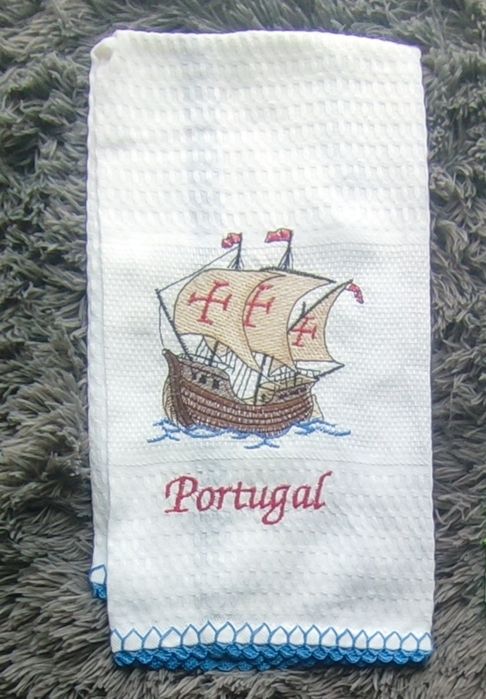 Panos com Picot em crochet recordação Portugal - Novos