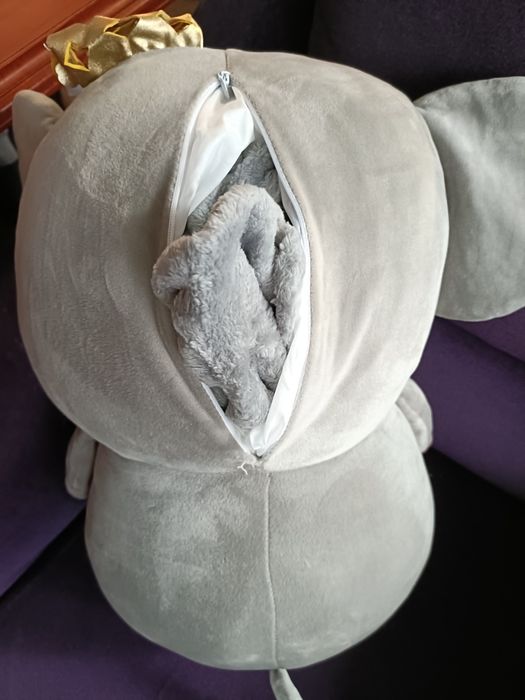 Słoń pluszak duży z kocykiem