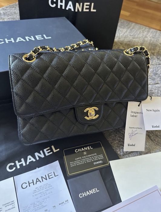Bolsa Chanel Timeless classic caviar preta