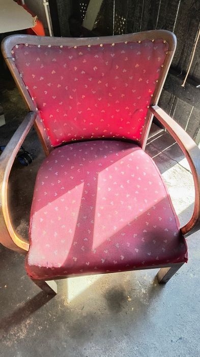 Fotel PRL zabytkowy styl art deco
