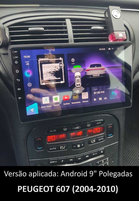 (NOVO) Rádio 2DIN 9" • Peugeot 406 / 607 • Android GPS [4+64GB]