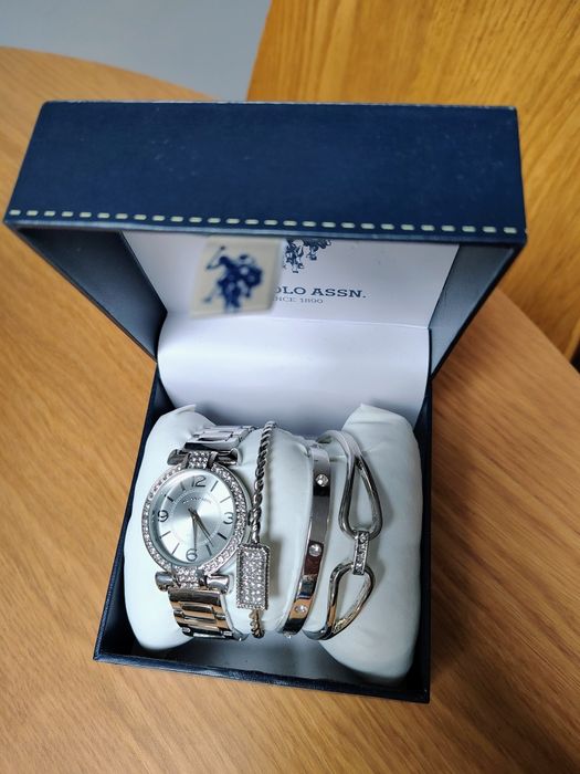 Zegarek bransoletka zestaw prezent 4 części U.S  Polo assn
