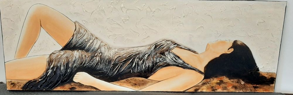 Quadro grande de mulher sem moldura. Lindíssimo! Como Novo!