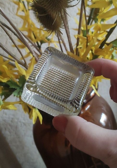 Пепельница попільничка хрусталь цветное стариное стекло подарок винтаж