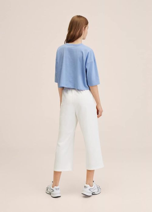 Укорочена футболка оверсайз XS/S MANGO