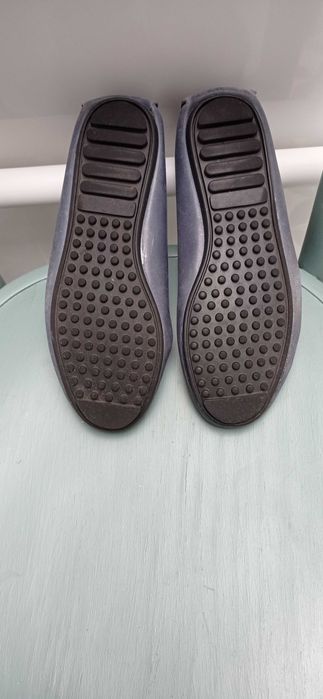 Granatowe z miękkiej skórki mokasyny Bayla