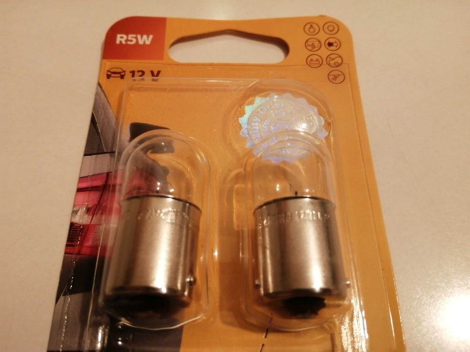 Par de lâmpadas Philips R5W 12V 5W para automóvel, mota, bicicleta