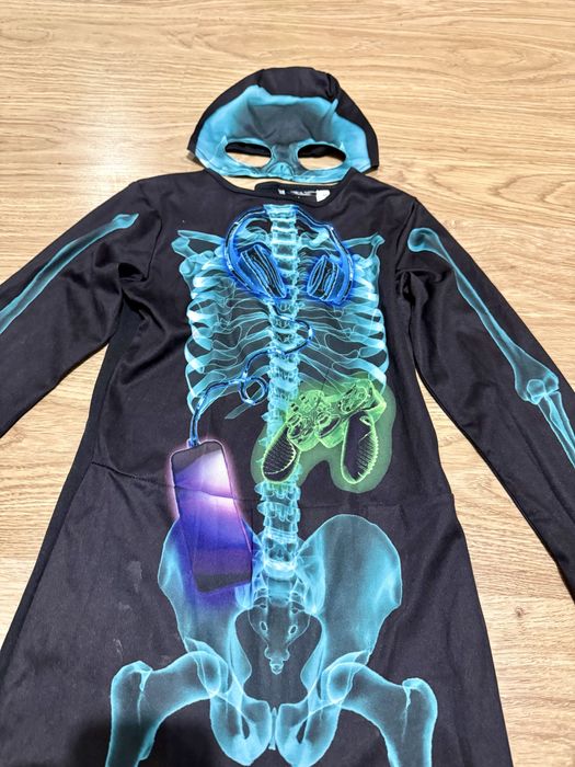 Strój przebranie kostium szkielet słuchawki IPhone+ maska 122/128