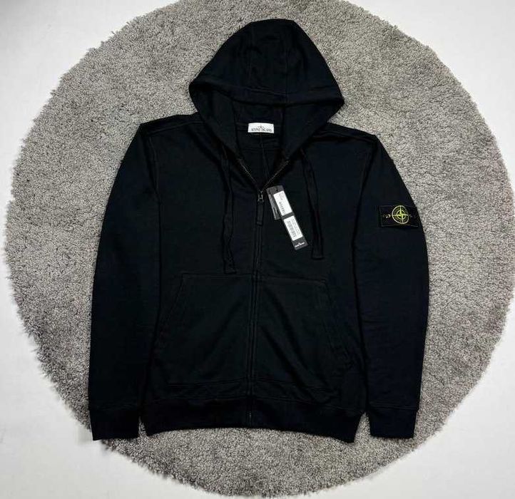 Кофта stone island Чорна НОВА з патчем