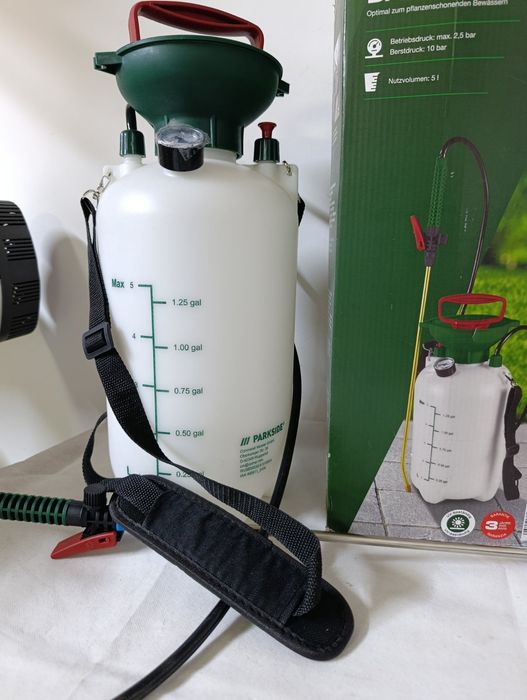 Оприскувач садовий parkside 5l, оприскувач парксайд 5л, садовий оприскувач, пулівезатор парксайд, опрыскиватель садовый парксайд 5л