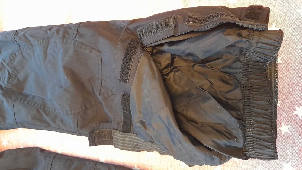 spodnie narciarskie czarne z szelkami, XXS, XS, S, taliowane, ok. 164