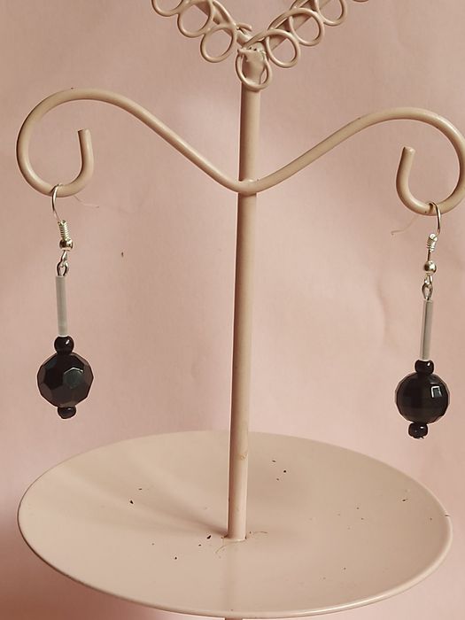 Kolczyki damskie czarne NOWE