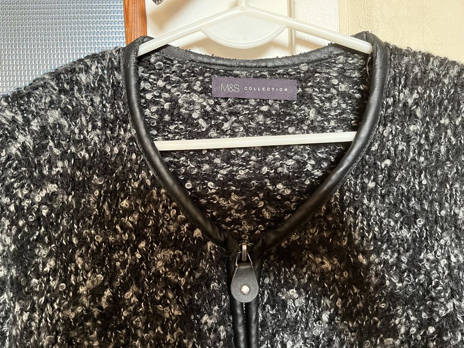 Rozpinany sweter Marks&Spencer, r.48, melanż