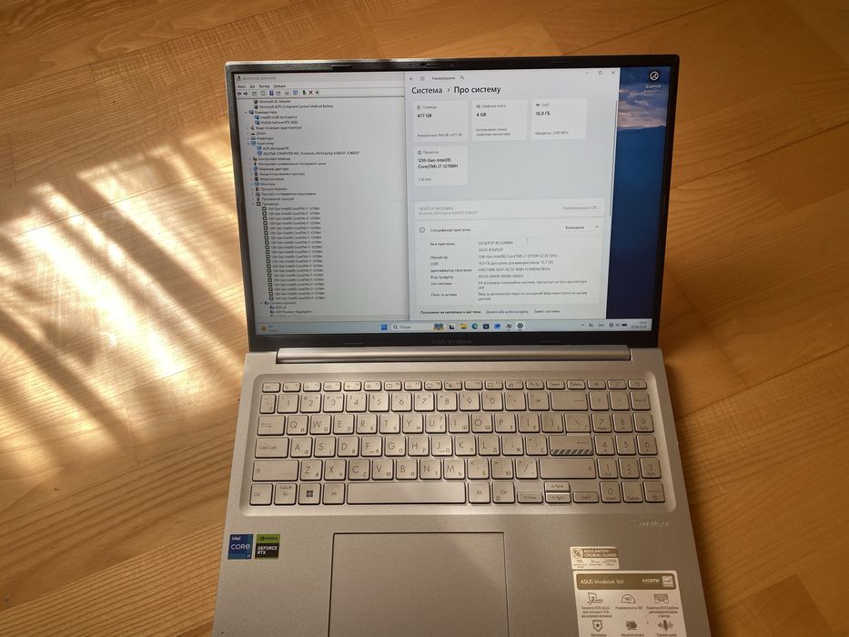 Asus Vivobook 16X K3605ZF NVIDIA GeForce RTX 2050 intel core i7-12700H