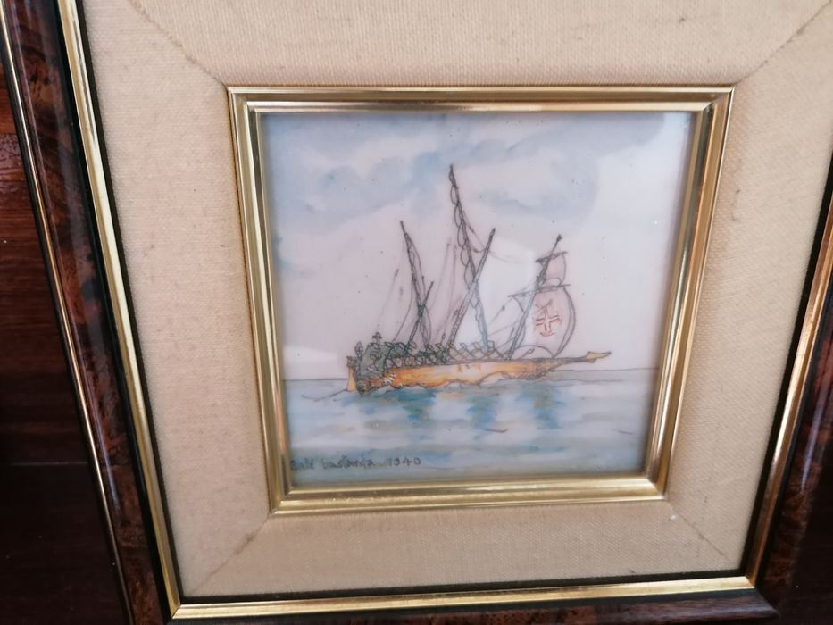 Quadros de Caravelas 23,5x23,5 como novos