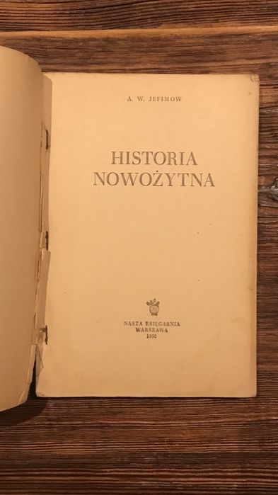 Książka Historia Nowożytna - A.W. Jefimow 1950