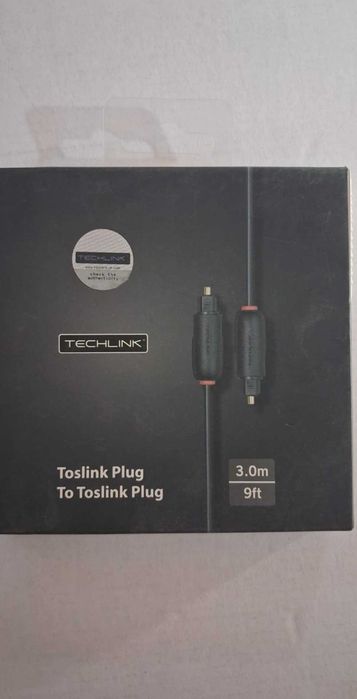 Kabel optyczny Toslink długi 3m TECHLINK wysoka jakość