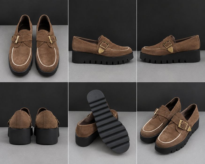 Sapatos Mocassim em Camurça Castanha
