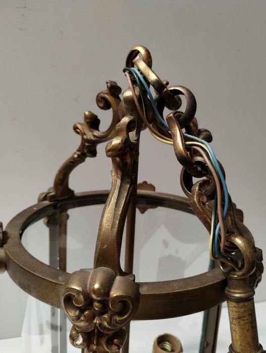 Lampa mosiężna pałacowa Vintage