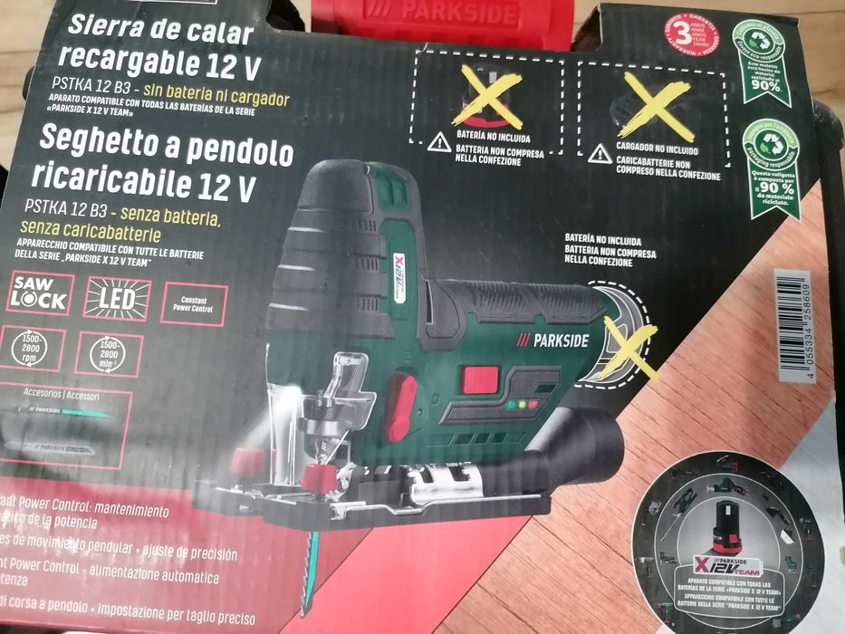 Wyrzynarka akumulatorowa PARKSIDE 12V + brzeszczoty 12V