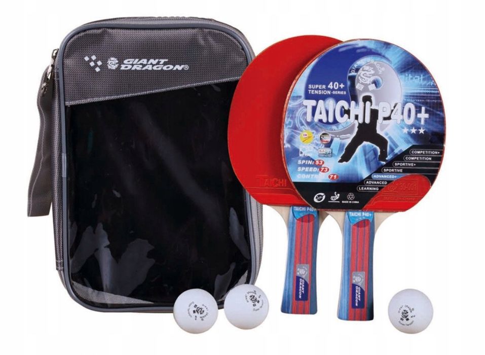 Zestaw Rakietki Paletki do Tenisa Stołowego Ping Ponga Etui Piłeczki