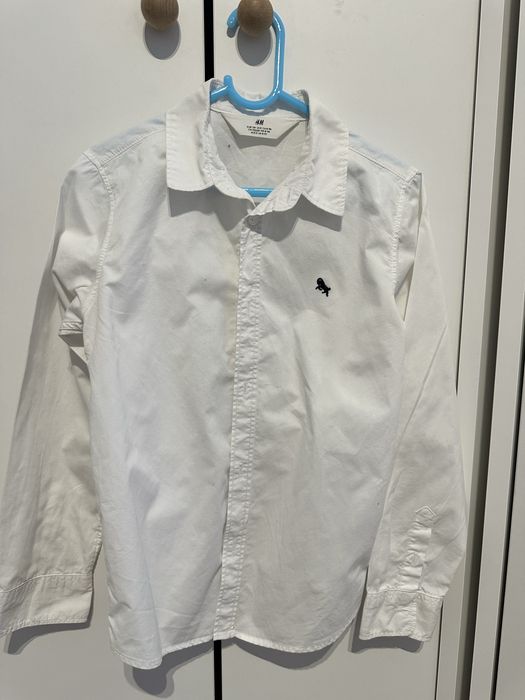 Koszula biała dla chlopca biała H&M 134