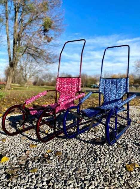 ХІТ‼️ Санки дитячі санчата саночки з батьківською ручкою нові складні