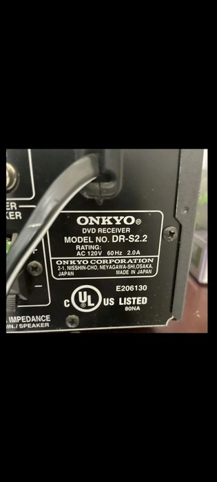 AV-ресивер  Onkyo DR-S2.2 DVD Dolby з функцією відтворення DVD/CD дисків/тюнер/5.1 - канальний.