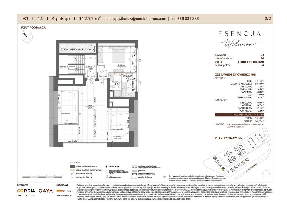 4-pokojowe mieszkanie 112m2 + 2 tarasy