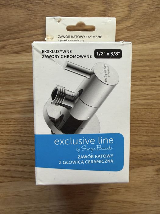 Zawór kątowy exclusive line 1/2” x 3/8” NOWY