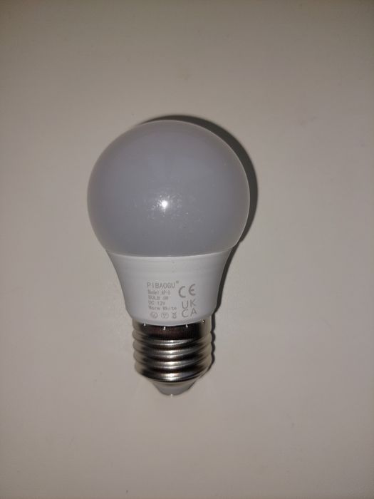 LED Лампа Е27, 12 вольт 6 ватт, теплый белый свет