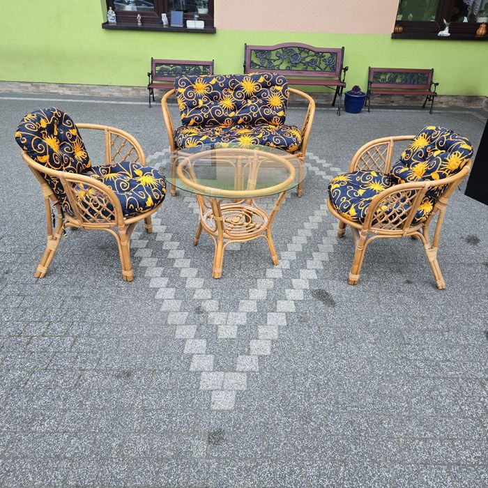 Zestaw meble ogrodowe rattanowe