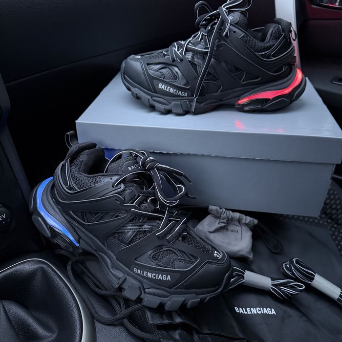 Чоловічі жіночі кросівки баленсіага трак Balenciaga Track black led