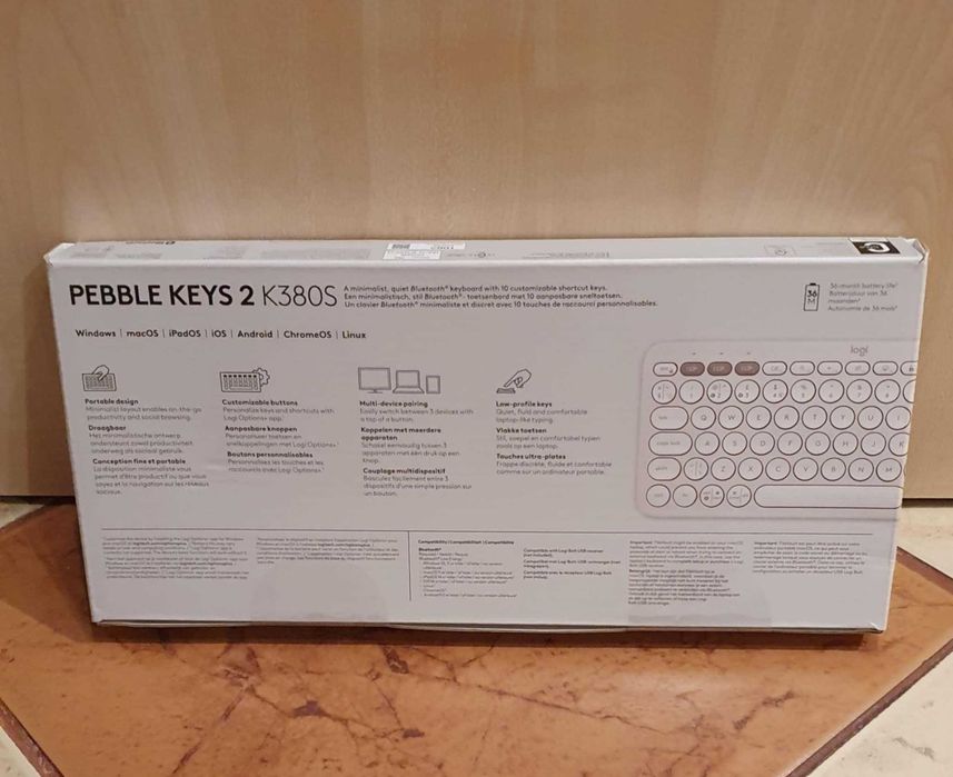 Klawiatura bezprzewodowa LOGITECH Pebble Keys 2 K380s Biała