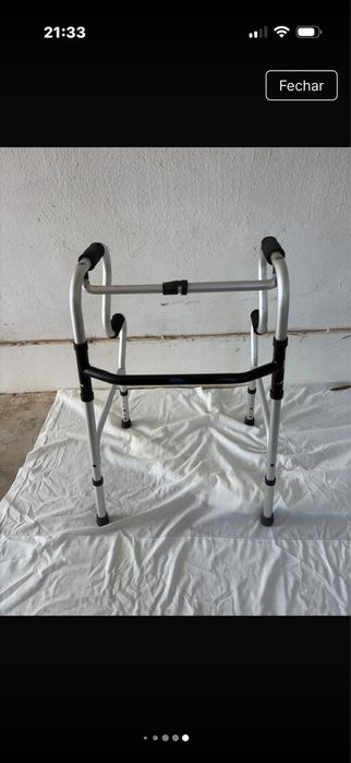 Andarilho inox ajustavel em muito bom estado