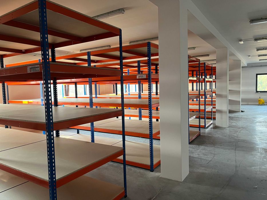 DUŻY Regał Magazynowy Metalowy Mocny Stabilny Trwały Atest Gwarancja