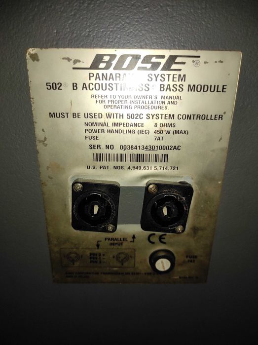 Colunas Bose 802 + subs Bose 502