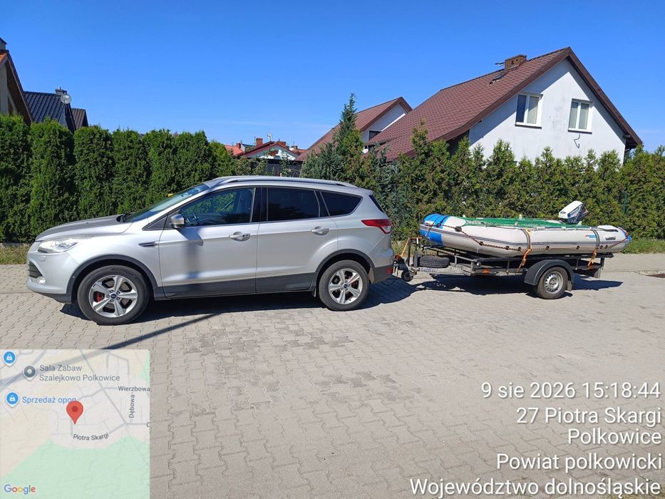 Ponton z silnikiem,pełnym osprzętem,przyczepką niskopodlogową,Opis/Polecam!