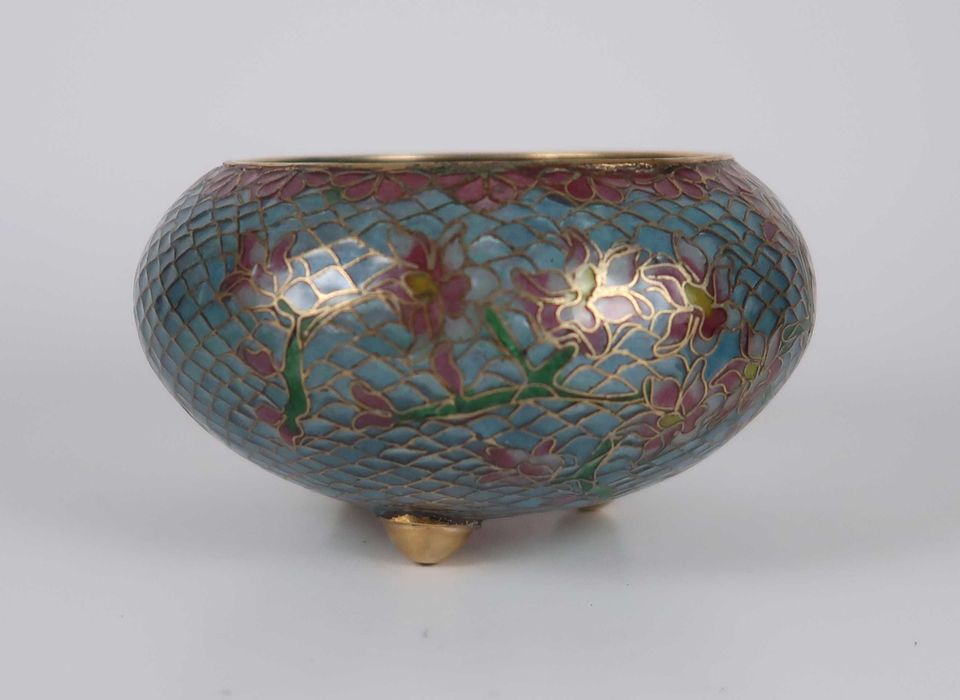 Taça Chinese plique-a-jour transparency enamel