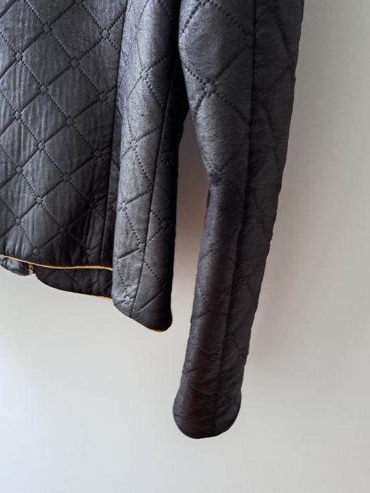 Casaco preto semi pele 36 mulher