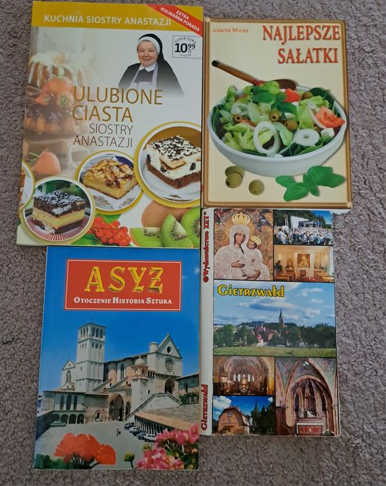 Zestaw 4 książek , kucharskie i inne