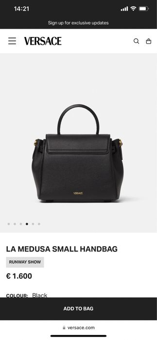 Mala Versace nunca usada. Estou a vender porque preciso de dinheiro!