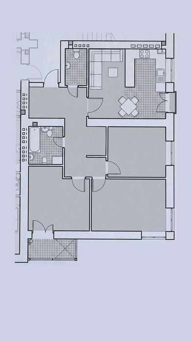 3-кімнатна квартира 92 м² у ЖК «Паркове містечко» , вул.Нац.Гвардії | 2 поверх | кухня-студія 22 м²