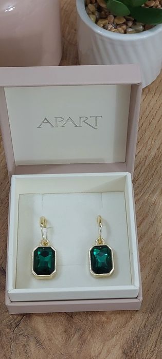 ZŁOTE kolczyki wiszące Stal nierdzewna