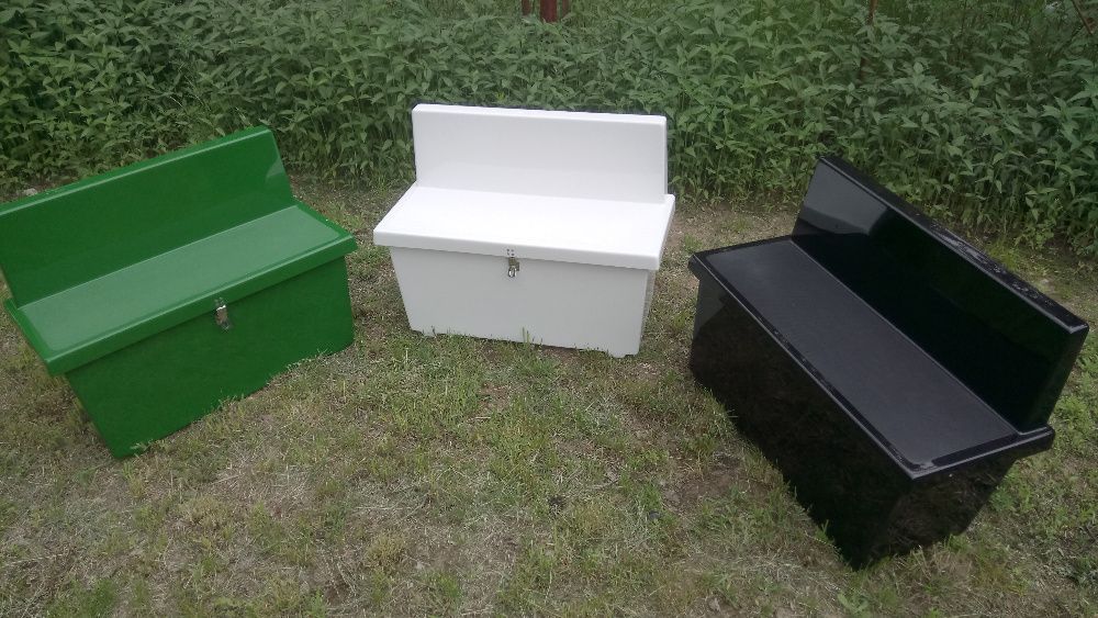 Ławka - skrzynka na cmentarz do ogrodu