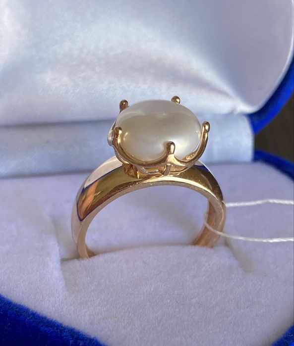 Сережки перли золото 585